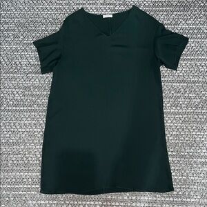 Babaton | Dark Green V-neck Dress